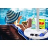 image:imageAMMSUN 13 Beach Umbrella Table Tray Teal for Beach Patio Garden Swimming Pool with Cup Holders Snack Compartments TealA White