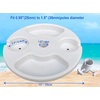 image:imageAMMSUN 13 Beach Umbrella Table Tray Teal for Beach Patio Garden Swimming Pool with Cup Holders Snack Compartments TealA White