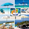 image:imageAMMSUN 13 Beach Umbrella Table Tray Teal for Beach Patio Garden Swimming Pool with Cup Holders Snack Compartments TealA White
