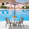 image:imageAMMSUN 13 Beach Umbrella Table Tray Teal for Beach Patio Garden Swimming Pool with Cup Holders Snack Compartments TealA White