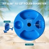 image:imageAMMSUN 13 Beach Umbrella Table Tray Teal for Beach Patio Garden Swimming Pool with Cup Holders Snack Compartments TealBlue