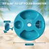 image:imageAMMSUN 13 Beach Umbrella Table Tray Teal for Beach Patio Garden Swimming Pool with Cup Holders Snack Compartments TealTeal