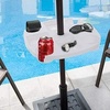 image:imageAMMSUN 17 Portable Beach Umbrella Table Tray Attachment White
