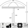 image:imageAMMSUN 65ft Tropical Fringe Beach Umbrella with Sand AnchorTiltAir Vent