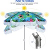 image:imageAMMSUN 65ft Tropical Fringe Beach Umbrella with Sand AnchorTiltAir Vent