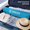 image:imageAMMSUN 6ft Folded Portable Travel Beach Umbrella with Sand Anchor Tilt Air vent UPF 50UV Protection Fit In Suitcase Compact Foldable Telescopic umbrellas for Patio Garden Beach Pool Sky Blue65ft Light Blue