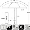 image:imageAMMSUN 6ft Folded Portable Travel Beach Umbrella with Sand Anchor Tilt Air vent UPF 50UV Protection Fit In Suitcase Compact Foldable Telescopic umbrellas for Patio Garden Beach Pool Sky Blue6ft Light Blue