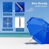 image:imageAMMSUN 75ft High Wind Beach Umbrella with Air Vent amp Ash Wood PoleBlue