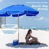 image:imageAMMSUN 75ft High Wind Beach Umbrella with Air Vent amp Ash Wood PoleBlue