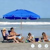 image:imageAMMSUN 75ft High Wind Beach Umbrella with Air Vent amp Ash Wood PoleBlue
