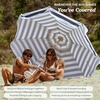 image:imageAMMSUN 75ft High Wind Beach Umbrella with Air Vent amp Ash Wood PoleNavy