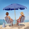 image:imageAMMSUN 75ft High Wind Beach Umbrella with Air Vent amp Ash Wood PoleNavy Blue