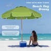 image:imageAMMSUN 75ft High Wind Beach Umbrella with Air Vent amp Ash Wood PoleOlive Green