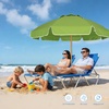 image:imageAMMSUN 75ft High Wind Beach Umbrella with Air Vent amp Ash Wood PoleOlive Green