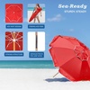 image:imageAMMSUN 75ft High Wind Beach Umbrella with Air Vent amp Ash Wood PoleRed