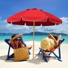 image:imageAMMSUN 75ft High Wind Beach Umbrella with Air Vent amp Ash Wood PoleRed