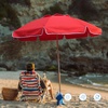 image:imageAMMSUN 75ft High Wind Beach Umbrella with Air Vent amp Ash Wood PoleRed