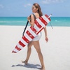 image:imageAMMSUN 75ft High Wind Beach Umbrella with Air Vent amp Ash Wood PoleRed Blue American flag