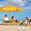 image:imageAMMSUN 75ft High Wind Beach Umbrella with Air Vent amp Ash Wood PoleSolid Yellow