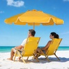 image:imageAMMSUN 75ft High Wind Beach Umbrella with Air Vent amp Ash Wood PoleSolid Yellow