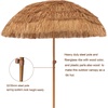 image:imageAMMSUN 75ft Hula Thatched Tiki Patio Beach Umbrella Hawaiian Style 10 Ribs UPF 50 with Tilt Carry Bag for Outdoor Tiki Bar Tropical Palapa Patio Garden Beach Pool Backyard Natural ColorA Natural