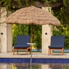 image:imageAMMSUN 75ft Hula Thatched Tiki Patio Beach Umbrella Hawaiian Style 10 Ribs UPF 50 with Tilt Carry Bag for Outdoor Tiki Bar Tropical Palapa Patio Garden Beach Pool Backyard Natural ColorA Natural