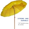 image:imageAMMSUN 75ft Hula Thatched Tiki Patio Beach Umbrella Hawaiian Style 10 Ribs UPF 50 with Tilt Carry Bag for Outdoor Tiki Bar Tropical Palapa Patio Garden Beach Pool Backyard Natural ColorYellow