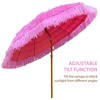 image:imageAMMSUN 75ft Hula Thatched Tiki Patio Beach Umbrella Hawaiian Style 10 Ribs UPF 50 with Tilt Carry Bag for Outdoor Tiki Bar Tropical Palapa Patio Garden Beach Pool Backyard Natural ColorPink