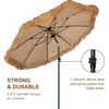 image:imageAMMSUN 75ft Hula Thatched Tiki Patio Beach Umbrella Hawaiian Style 10 Ribs UPF 50 with Tilt Carry Bag for Outdoor Tiki Bar Tropical Palapa Patio Garden Beach Pool Backyard Natural ColorNatural