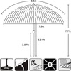 image:imageAMMSUN 75ft Hula Thatched Tiki Patio Beach Umbrella Hawaiian Style 10 Ribs UPF 50 with Tilt Carry Bag for Outdoor Tiki Bar Tropical Palapa Patio Garden Beach Pool Backyard Natural ColorNatural