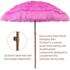 image:imageAMMSUN 75ft Hula Thatched Tiki Patio Beach Umbrella Hawaiian Style 10 Ribs UPF 50 with Tilt Carry Bag for Outdoor Tiki Bar Tropical Palapa Patio Garden Beach Pool Backyard Natural ColorPink