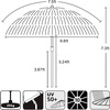 image:imageAMMSUN 75ft Hula Thatched Tiki Patio Beach Umbrella Hawaiian Style 10 Ribs UPF 50 with Tilt Carry Bag for Outdoor Tiki Bar Tropical Palapa Patio Garden Beach Pool Backyard Natural ColorPink