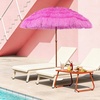 image:imageAMMSUN 75ft Hula Thatched Tiki Patio Beach Umbrella Hawaiian Style 10 Ribs UPF 50 with Tilt Carry Bag for Outdoor Tiki Bar Tropical Palapa Patio Garden Beach Pool Backyard Natural ColorPink