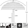 image:imageAMMSUN 75ft Hula Thatched Tiki Patio Beach Umbrella Hawaiian Style 10 Ribs UPF 50 with Tilt Carry Bag for Outdoor Tiki Bar Tropical Palapa Patio Garden Beach Pool Backyard Natural ColorCloud Dance