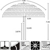 image:imageAMMSUN 75ft Hula Thatched Tiki Patio Beach Umbrella Hawaiian Style 10 Ribs UPF 50 with Tilt Carry Bag for Outdoor Tiki Bar Tropical Palapa Patio Garden Beach Pool Backyard Natural ColorA Natural
