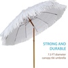 image:imageAMMSUN 75ft Hula Thatched Tiki Patio Beach Umbrella Hawaiian Style 10 Ribs UPF 50 with Tilt Carry Bag for Outdoor Tiki Bar Tropical Palapa Patio Garden Beach Pool Backyard Natural ColorCloud Dance