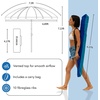 image:imageAMMSUN 75ft Large Heavy Duty HIGH Wind Beach Umbrella with sand anchor amp Tilt Sun Shelter UPF 50 Protection Outdoor Umbrellas Sunshade with Carry Bag for Patio Garden Pool Backyard RainbowRainbow