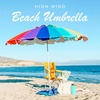 image:imageAMMSUN 75ft Large Heavy Duty HIGH Wind Beach Umbrella with sand anchor amp Tilt Sun Shelter UPF 50 Protection Outdoor Umbrellas Sunshade with Carry Bag for Patio Garden Pool Backyard RainbowRainbow