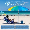 image:imageAMMSUN 75ft Large Heavy Duty HIGH Wind Beach Umbrella with sand anchor amp Tilt Sun Shelter UPF 50 Protection Outdoor Umbrellas Sunshade with Carry Bag for Patio Garden Pool Backyard RainbowCelestial Blue