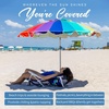 image:imageAMMSUN 75ft Large Heavy Duty HIGH Wind Beach Umbrella with sand anchor amp Tilt Sun Shelter UPF 50 Protection Outdoor Umbrellas Sunshade with Carry Bag for Patio Garden Pool Backyard RainbowRainbow