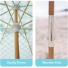 image:imageAMMSUN 78FT Outdoor Patio Umbrella Boho Wood Pole Market Table UmbrellaGreen Plaid