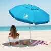image:imageAMMSUN 7ft Heavy Duty High Wind Beach Umbrella Parasols with Sand Anchor Vent Tilt UV 50 Sun Protection Portable Outdoor Sunshade Umbrellas Carry Bag for Patio Garden Pool Backyard BlueSky Whirlpool Teal