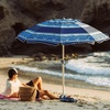 image:imageAMMSUN 7ft Heavy Duty High Wind Beach Umbrella Parasols with Sand Anchor Vent Tilt UV 50 Sun Protection Portable Outdoor Sunshade Umbrellas Carry Bag for Patio Garden Pool Backyard BlueSpray Pavilion Blue