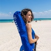image:imageAMMSUN 7ft Heavy Duty High Wind Beach Umbrella Parasols with Sand Anchor Vent Tilt UV 50 Sun Protection Portable Outdoor Sunshade Umbrellas Carry Bag for Patio Garden Pool Backyard BlueSolid Blue