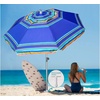 image:imageAMMSUN 7ft Heavy Duty High Wind Beach Umbrella Parasols with Sand Anchor Vent Tilt UV 50 Sun Protection Portable Outdoor Sunshade Umbrellas Carry Bag for Patio Garden Pool Backyard BlueBlue