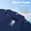 image:imageAMMSUN 7ft Heavy Duty High Wind Beach Umbrella Parasols with Sand Anchor Vent Tilt UV 50 Sun Protection Portable Outdoor Sunshade Umbrellas Carry Bag for Patio Garden Pool Backyard BlueSolid Navy