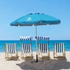 image:imageAMMSUN 7ft Heavy Duty High Wind Beach Umbrella Parasols with Sand Anchor Vent Tilt UV 50 Sun Protection Portable Outdoor Sunshade Umbrellas Carry Bag for Patio Garden Pool Backyard BlueSky Whirlpool Teal