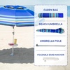 image:imageAMMSUN 7ft Heavy Duty High Wind Beach Umbrella Parasols with Sand Anchor Vent Tilt UV 50 Sun Protection Portable Outdoor Sunshade Umbrellas Carry Bag for Patio Garden Pool Backyard BlueBlue