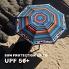 image:imageAMMSUN 7ft Heavy Duty High Wind Beach Umbrella Parasols with Sand Anchor Vent Tilt UV 50 Sun Protection Portable Outdoor Sunshade Umbrellas Carry Bag for Patio Garden Pool Backyard BlueBlue Orange