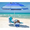 image:imageAMMSUN 7ft Heavy Duty High Wind Beach Umbrella Parasols with Sand Anchor Vent Tilt UV 50 Sun Protection Portable Outdoor Sunshade Umbrellas Carry Bag for Patio Garden Pool Backyard BlueBlue